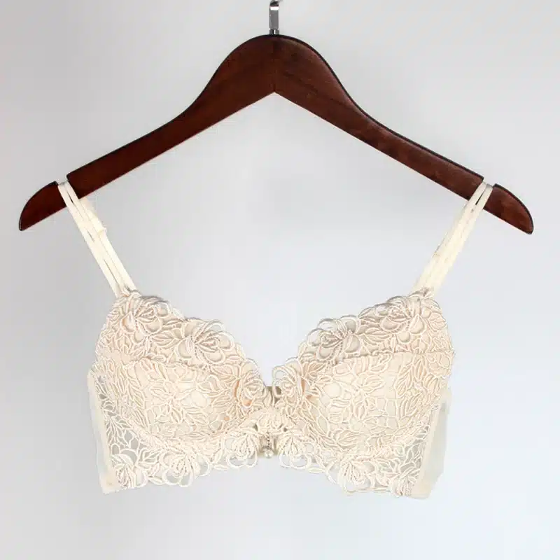 DeRuiLaDy Fashion Flower Embroidery Women Bra Set Adjusted Super Push Up Thick Underwear Women Padded Bralette Bra Panty Set 37