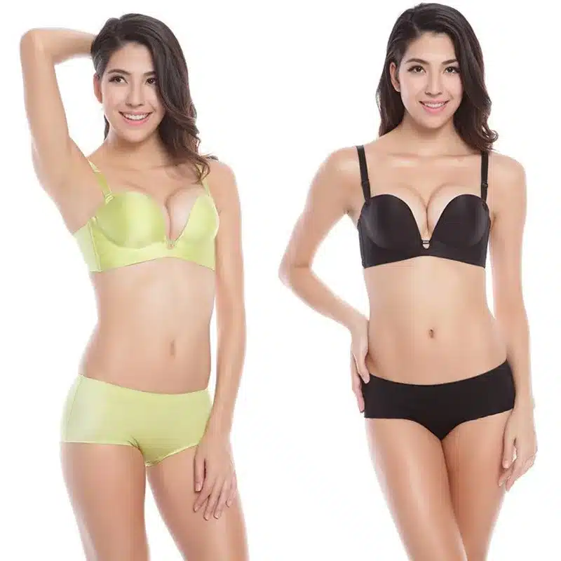 DeRuiLaDy Women Bra Plus Size C Cup Sexy Lingerie Super Push Up Bra High Quality Seamless Underwear Brassiere Half C Cup Bras 14