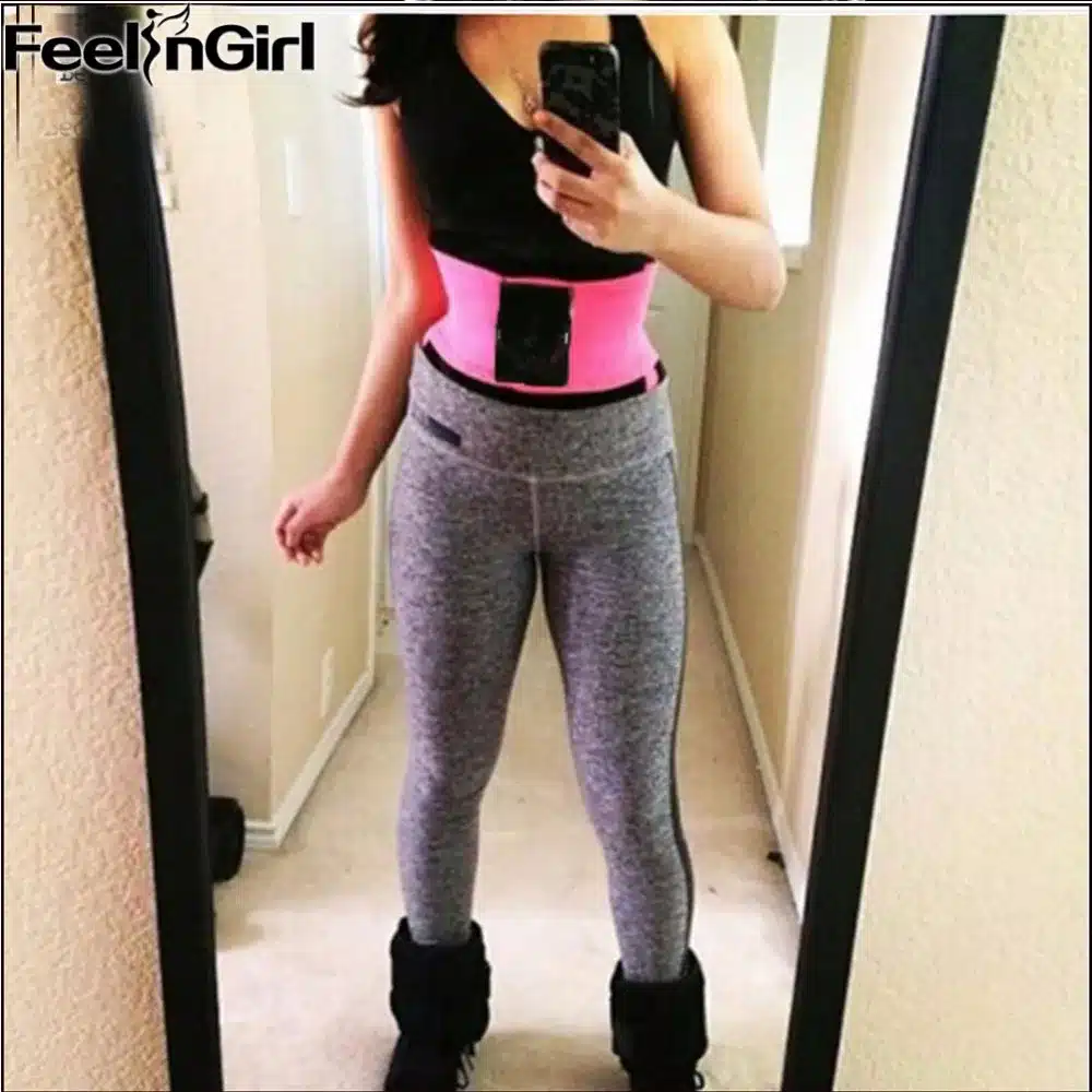 FeelinGirl Belly Girdle Waist Trainer Burn Fat Loss Weight Girdle For Women Body Shaper Postpartum faja reductora cinturilla -B 12