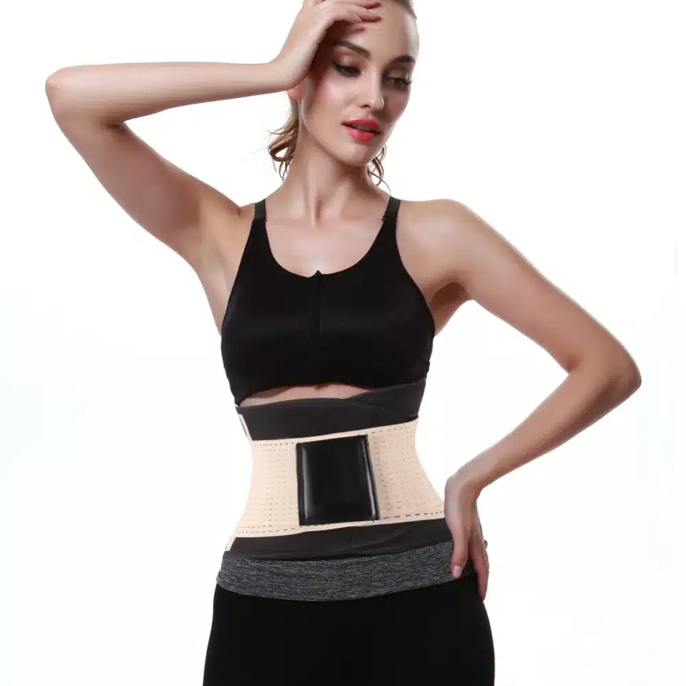 FeelinGirl Belly Girdle Waist Trainer Burn Fat Loss Weight Girdle For Women Body Shaper Postpartum faja reductora cinturilla -B 45