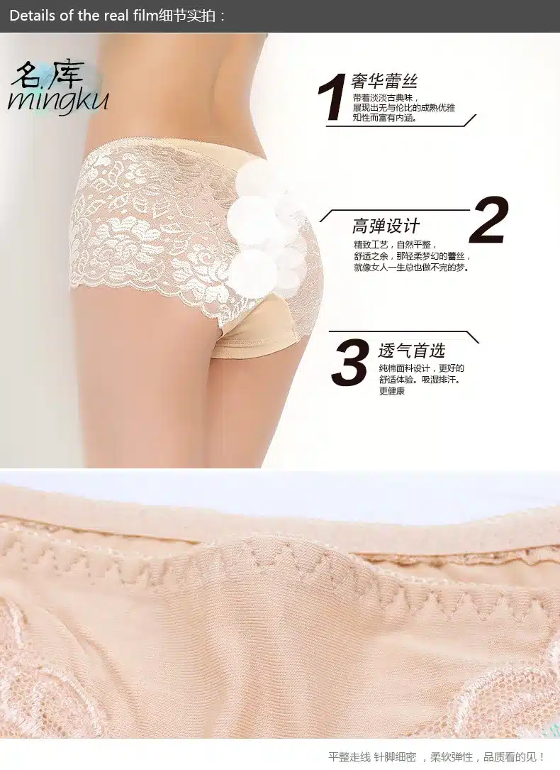 Women underwear panties briefs ondergoed dames slips panty sexy woman femme calcinha full transparent lace seamles plus size 7