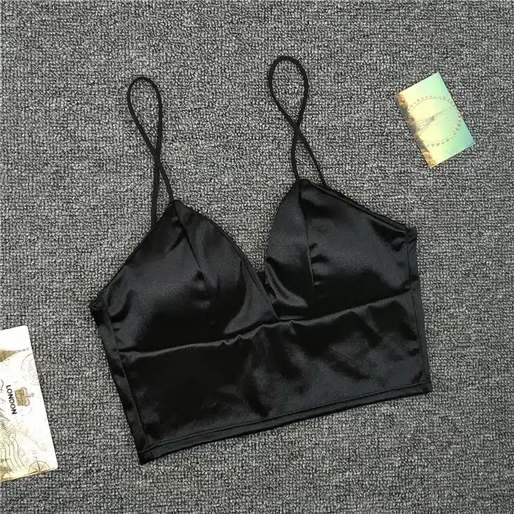 Sexy Women Sexy Strap Silk smooth Plunge Bralette Bra Sleeping brassiere Push Up Bras sexy lingerie Top wireless bra top 12