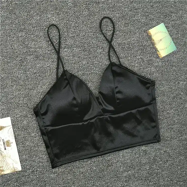 Sexy Women Sexy Strap Silk smooth Plunge Bralette Bra Sleeping brassiere Push Up Bras sexy lingerie Top wireless bra top 14