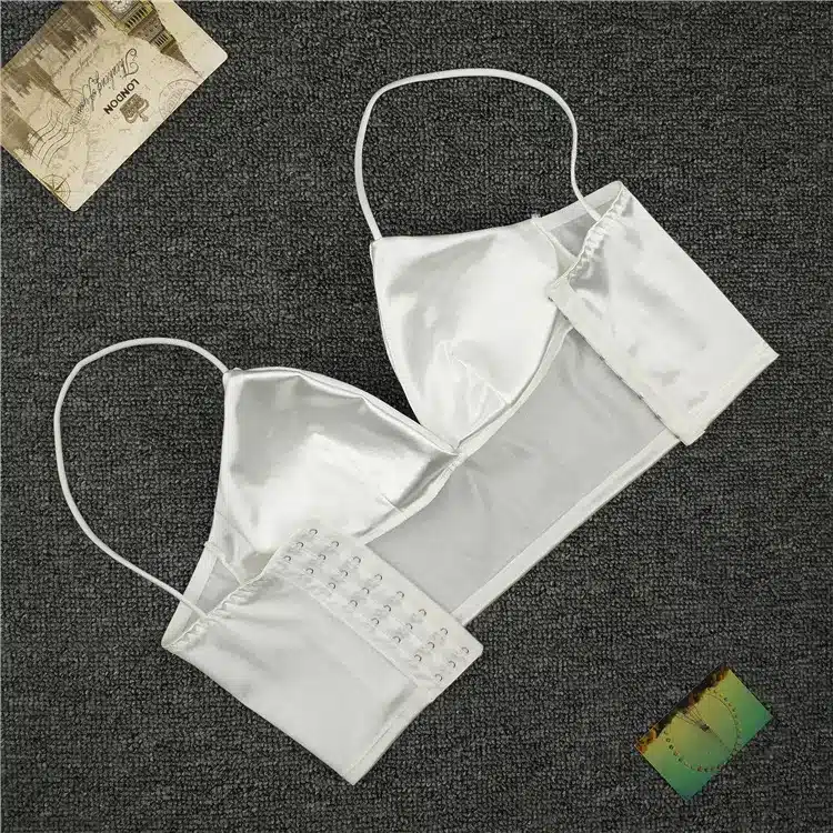 Sexy Women Sexy Strap Silk smooth Plunge Bralette Bra Sleeping brassiere Push Up Bras sexy lingerie Top wireless bra top 16