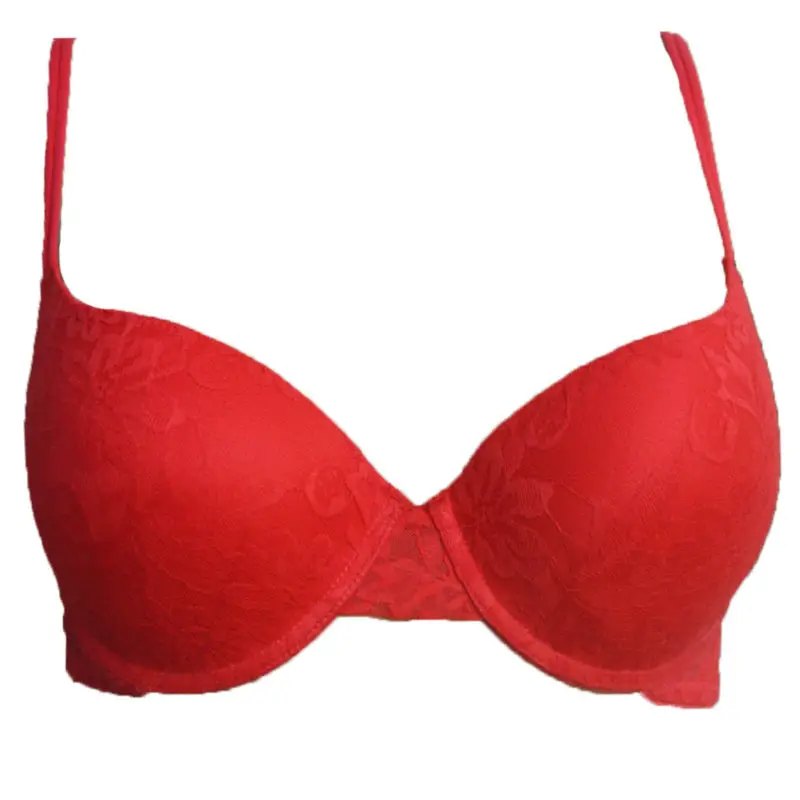 New Ladies Lingerie 6 Colors Bra Support Push Up Lace 32 34 36 38 40 A B C D Bras Plunge Embroidery Underwire Bralette Top 36