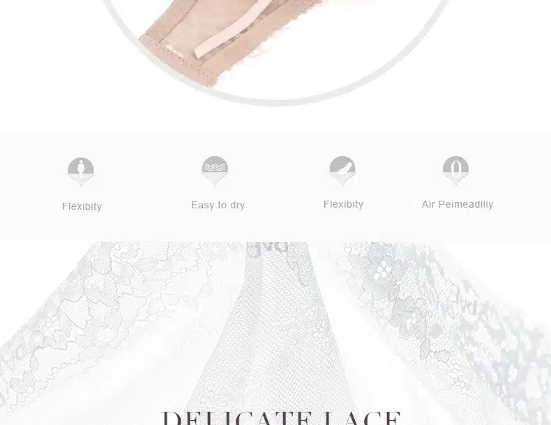 PAERLAN Wire Free Seamless lace bra dress 1/2 half a cup of small chest strap B women underwear 6