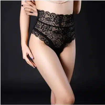 2017 New women's Sexy Lingerie Intimates Panties Bondage High Waist Soft Briefs hollow Out G-string Plus XXXL Size Lace Thongs 5
