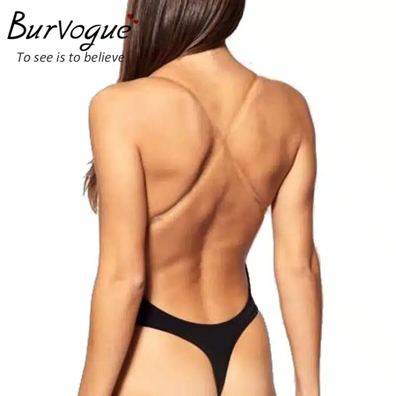 Burvogue NEW Sexy Women Backless Shapewear Deep Plunge Body Shaper Invisible Underwear for Dress Clear Strap Bodysuit Shapers 15