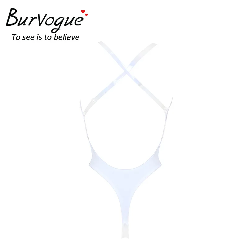 Burvogue NEW Sexy Women Backless Shapewear Deep Plunge Body Shaper Invisible Underwear for Dress Clear Strap Bodysuit Shapers 20