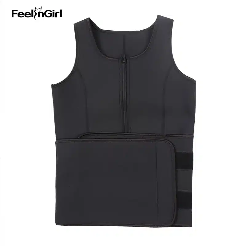 FeelinGirl Neoprene Waist Trainer Sauna Shapewear Workout Slimming Sweat Belt Waist Trimmer Cincher Vest Body Shaper Corsets G 12