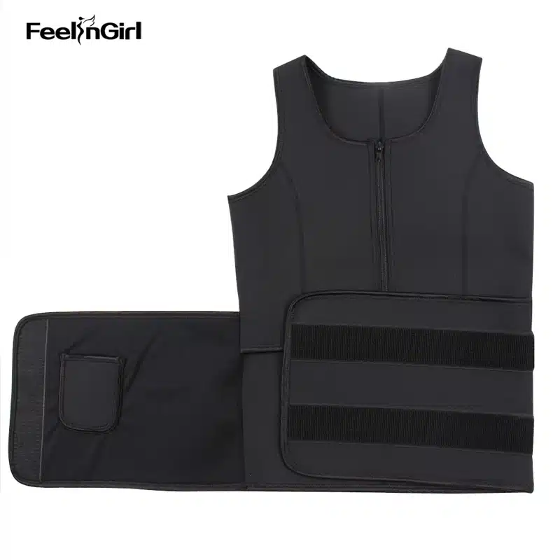 FeelinGirl Neoprene Waist Trainer Sauna Shapewear Workout Slimming Sweat Belt Waist Trimmer Cincher Vest Body Shaper Corsets G 13