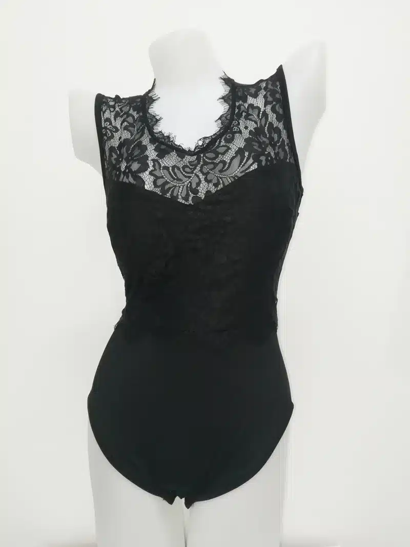 ADEWEL 2017 Sexy Bodysuit Women Black Lace High Neck Cut Out Back Bodycon Jumpsuits Romper Combinaison Shorts Playsuits 14