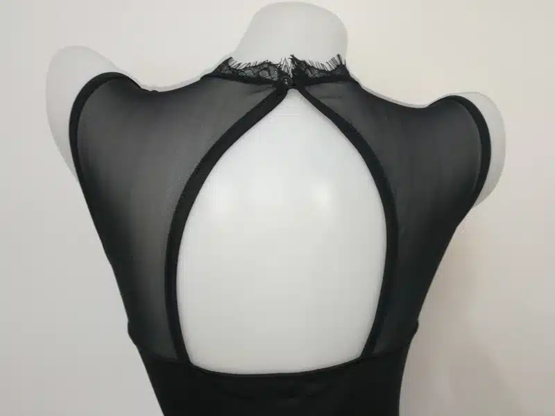 ADEWEL 2017 Sexy Bodysuit Women Black Lace High Neck Cut Out Back Bodycon Jumpsuits Romper Combinaison Shorts Playsuits 20