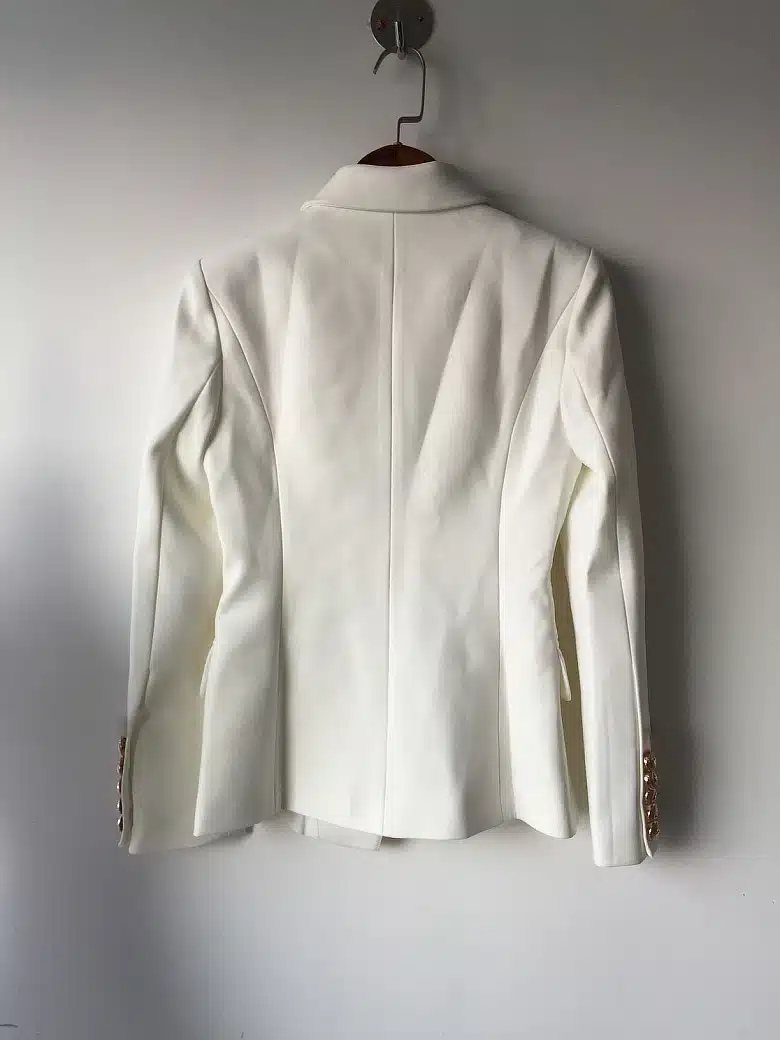 TOP QUALITY New Fashion 2017 Designer Blazer Jacket Women's Double Breasted Metal Lion Buttons Blazer Outer size S-XXL 2