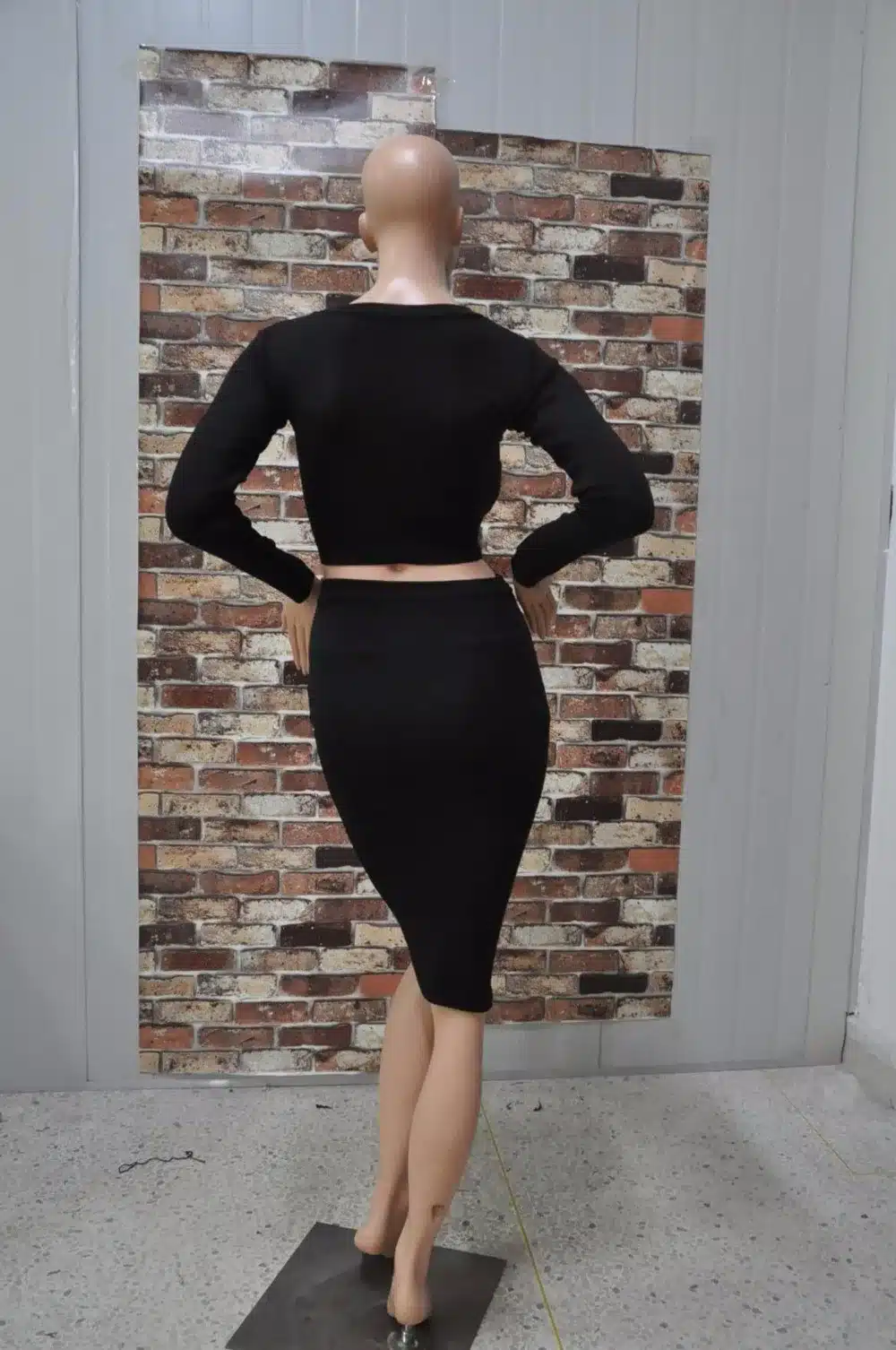 2 piece set women Long Sleeve crop top and skirt set Mid-length Hip-wrapped Skirt Tracksuits TC97501010005 12
