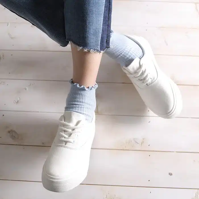 Sweet Spring Pure Color Cotton Lace Ruffles Women Socks Lovely Frilly Edge Princess Girls Socks High Quality Summer Autumn Socks 22