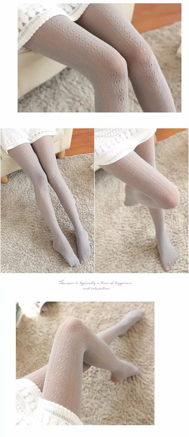 Spring Summer Girls Tights Hollow Striped Sexy Stockings Women Female Lolita Nylon Tights Japanese Pantyhose With Foot Hot Sale 23