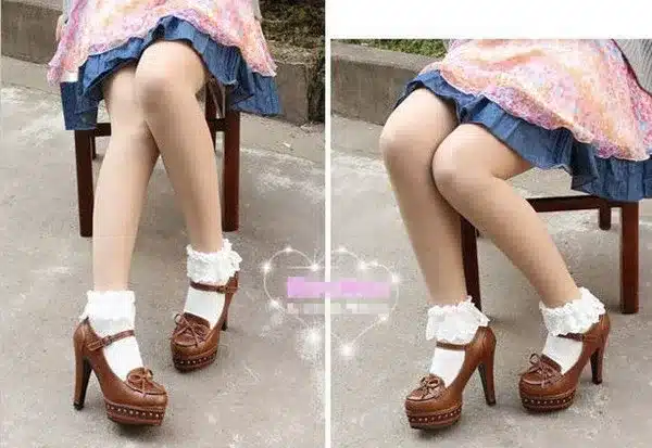 2016 Fashionable Lovely Cute Fashion Women Vintage Lace Ruffle Frilly Ankle Socks Lady Princess Girl Favorite 5 Color Available 14