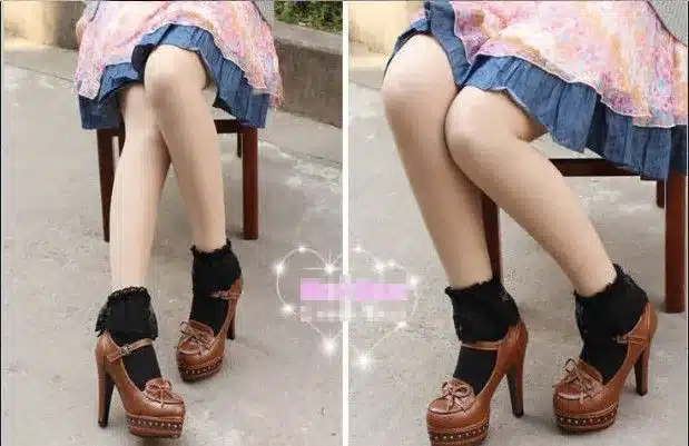 2016 Fashionable Lovely Cute Fashion Women Vintage Lace Ruffle Frilly Ankle Socks Lady Princess Girl Favorite 5 Color Available 16