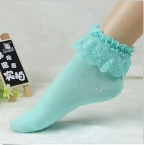 2016 Fashionable Lovely Cute Fashion Women Vintage Lace Ruffle Frilly Ankle Socks Lady Princess Girl Favorite 5 Color Available 20