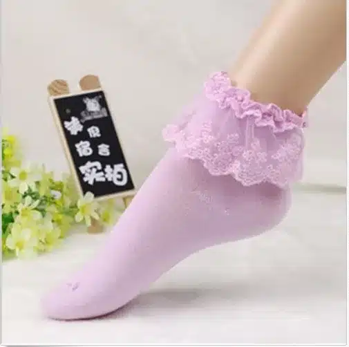 2016 Fashionable Lovely Cute Fashion Women Vintage Lace Ruffle Frilly Ankle Socks Lady Princess Girl Favorite 5 Color Available 21