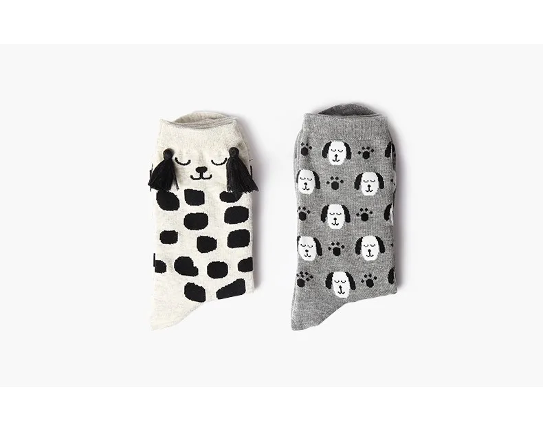 Foot 22-25cm Bunny Socks Rabbit Owl Polka Dot Animals Zoo Yellow Duck Spotty Dog Cookie Purl OVO Fluff Fluffy Panda Bear Cat Paw 5
