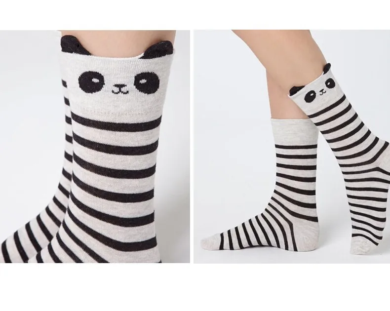 Foot 22-25cm Bunny Socks Rabbit Owl Polka Dot Animals Zoo Yellow Duck Spotty Dog Cookie Purl OVO Fluff Fluffy Panda Bear Cat Paw 8