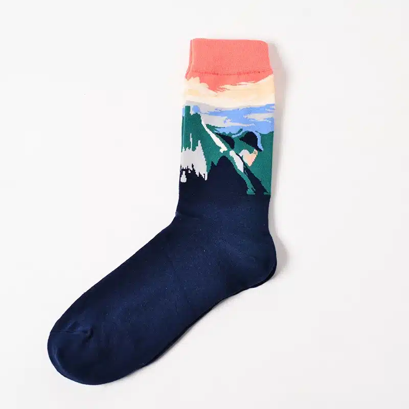 Socks Funny Retro Art Painting Character Pattern for Women Men ox Calcetines Van Gogh Socks paragraph abstract art oil painting 21