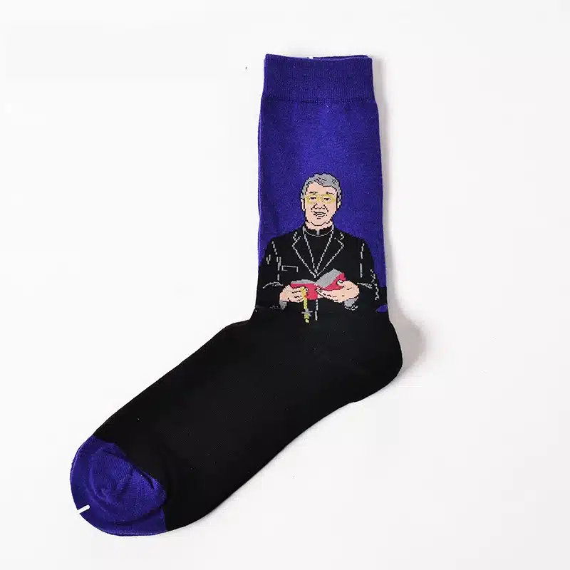 Socks Funny Retro Art Painting Character Pattern for Women Men ox Calcetines Van Gogh Socks paragraph abstract art oil painting 23