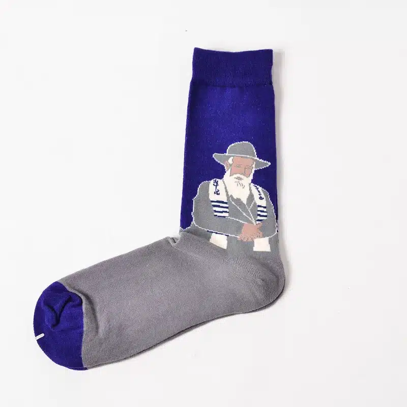 Socks Funny Retro Art Painting Character Pattern for Women Men ox Calcetines Van Gogh Socks paragraph abstract art oil painting 31