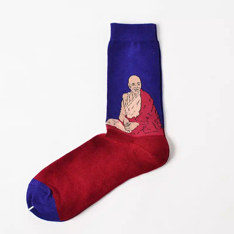 Socks Funny Retro Art Painting Character Pattern for Women Men ox Calcetines Van Gogh Socks paragraph abstract art oil painting 34