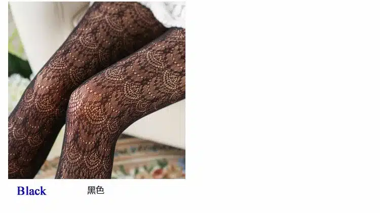 Hot! Women Sexy Stockings Summer Autumn Hollow Tights Japanese Lace Pantyhose Fishnet Stockings High Elastic Vintage Pantyhose 14