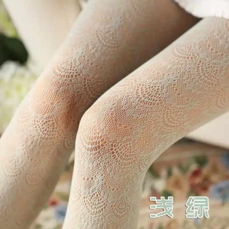 Hot! Women Sexy Stockings Summer Autumn Hollow Tights Japanese Lace Pantyhose Fishnet Stockings High Elastic Vintage Pantyhose 55