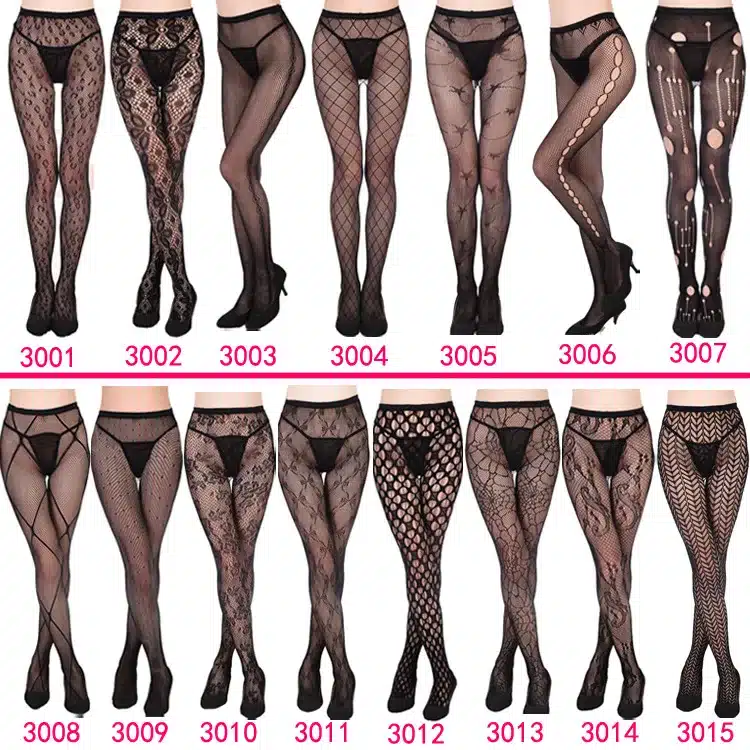 HSS Soft Mesh Women's Tights Sexy Lady Stockings Tattoos Jacquard Elastic Lace Top Garter Belt Thigh Black Pantyhose 1