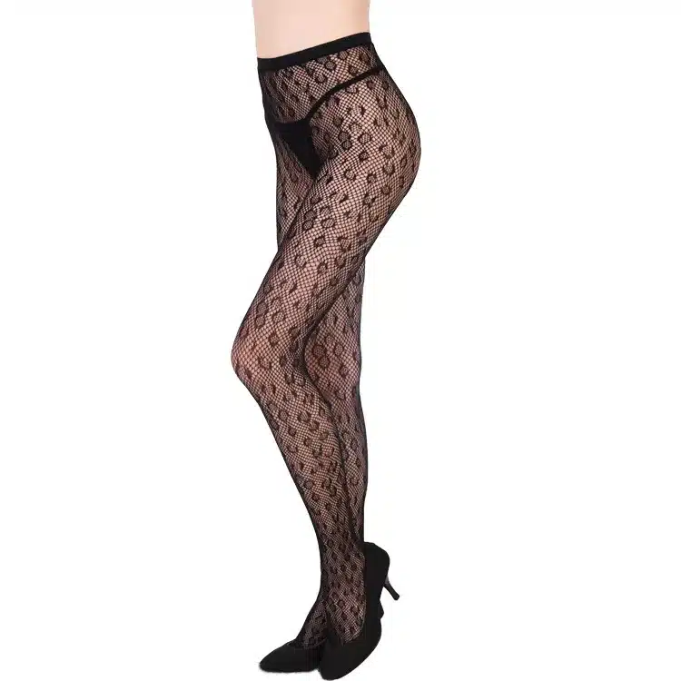 HSS Soft Mesh Women's Tights Sexy Lady Stockings Tattoos Jacquard Elastic Lace Top Garter Belt Thigh Black Pantyhose 2