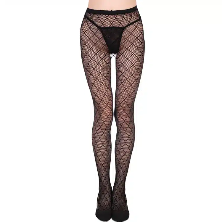 HSS Soft Mesh Women's Tights Sexy Lady Stockings Tattoos Jacquard Elastic Lace Top Garter Belt Thigh Black Pantyhose 8