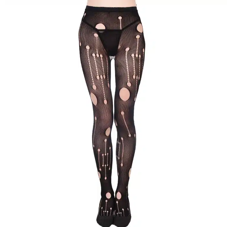 HSS Soft Mesh Women's Tights Sexy Lady Stockings Tattoos Jacquard Elastic Lace Top Garter Belt Thigh Black Pantyhose 14