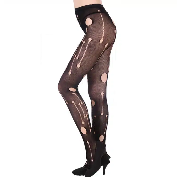 HSS Soft Mesh Women's Tights Sexy Lady Stockings Tattoos Jacquard Elastic Lace Top Garter Belt Thigh Black Pantyhose 15