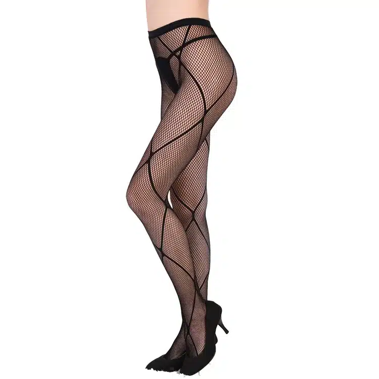 HSS Soft Mesh Women's Tights Sexy Lady Stockings Tattoos Jacquard Elastic Lace Top Garter Belt Thigh Black Pantyhose 17