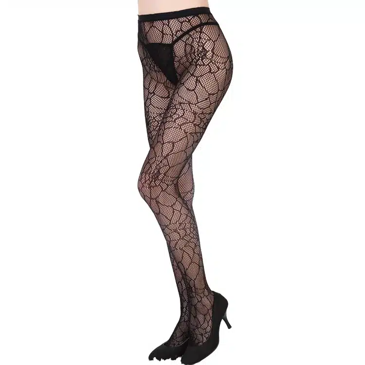 HSS Soft Mesh Women's Tights Sexy Lady Stockings Tattoos Jacquard Elastic Lace Top Garter Belt Thigh Black Pantyhose 26