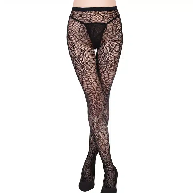 HSS Soft Mesh Women's Tights Sexy Lady Stockings Tattoos Jacquard Elastic Lace Top Garter Belt Thigh Black Pantyhose 27