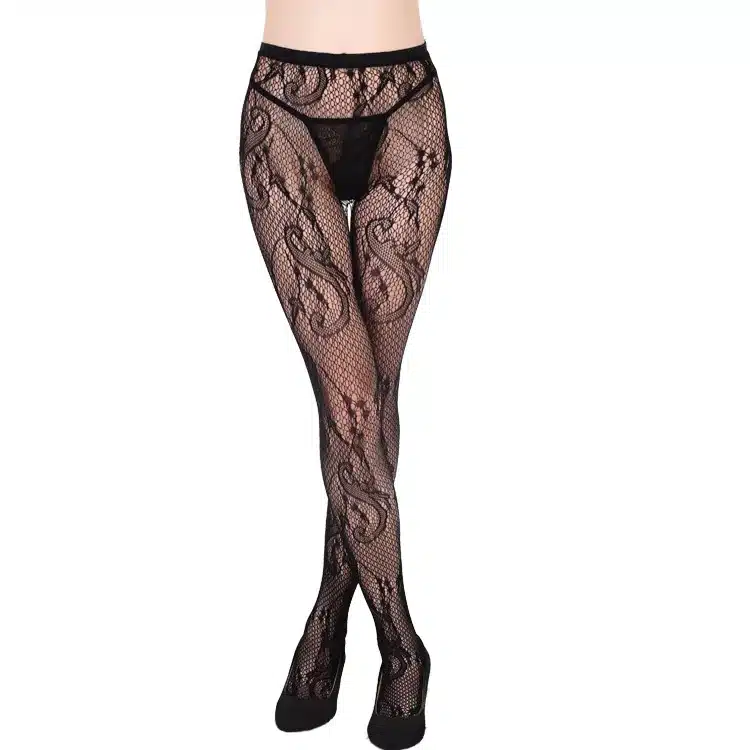 HSS Soft Mesh Women's Tights Sexy Lady Stockings Tattoos Jacquard Elastic Lace Top Garter Belt Thigh Black Pantyhose 28