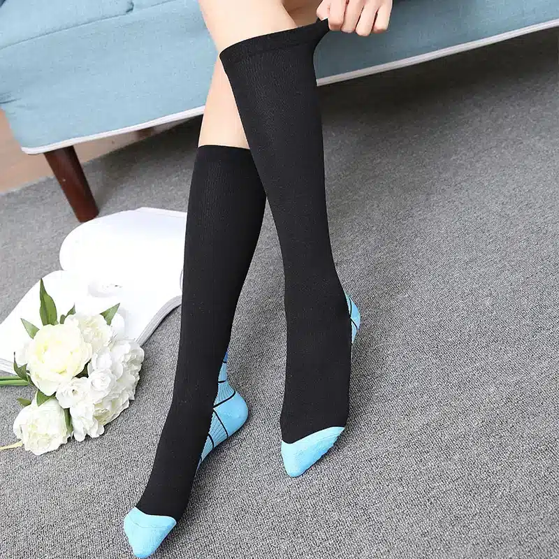 Unisex Women Men Compression Socks Anti-fatigue Long Leg Socks Soft Breathable Elastic Strong Nylon Stretch Socks 8AD3 11