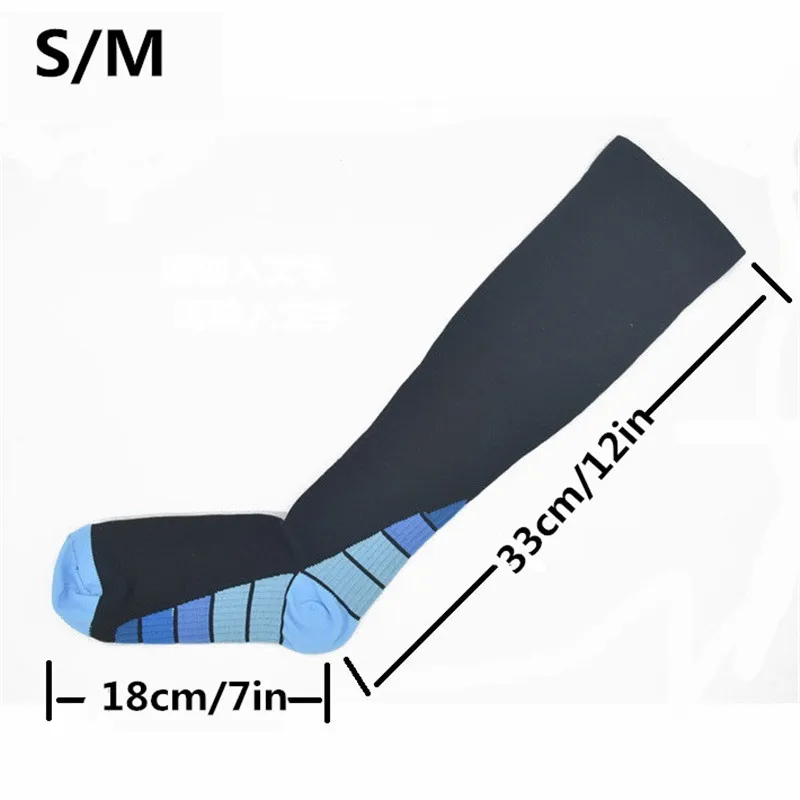Unisex Women Men Compression Socks Anti-fatigue Long Leg Socks Soft Breathable Elastic Strong Nylon Stretch Socks 8AD3 13
