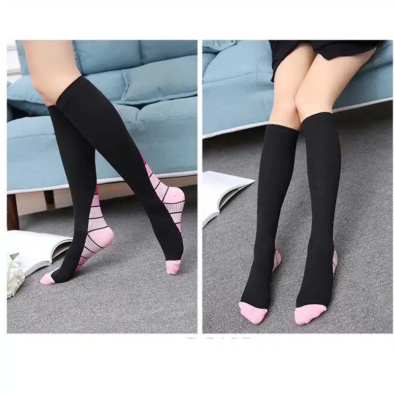 Unisex Women Men Compression Socks Anti-fatigue Long Leg Socks Soft Breathable Elastic Strong Nylon Stretch Socks 8AD3 26