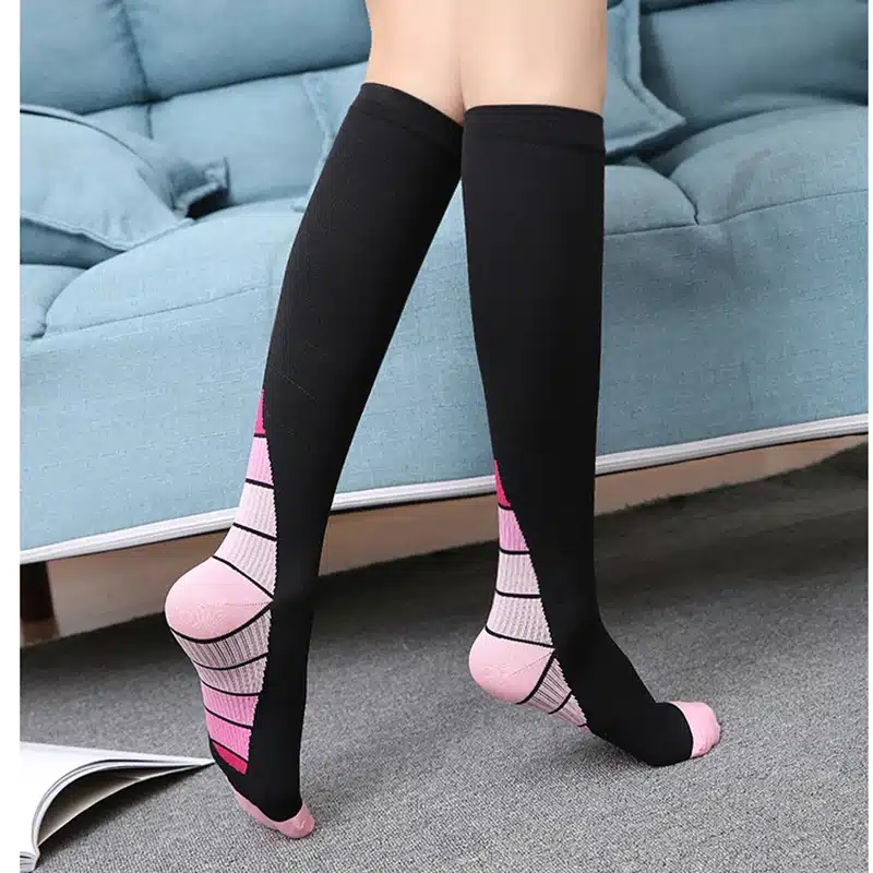 Unisex Women Men Compression Socks Anti-fatigue Long Leg Socks Soft Breathable Elastic Strong Nylon Stretch Socks 8AD3 27