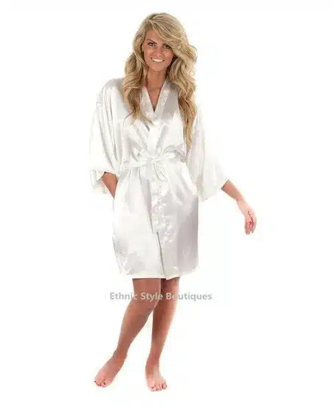 New Black Chinese Women's Faux Silk Robe Bath Gown Hot Sale Kimono Yukata Bathrobe Solid Color Sleepwear S M L XL XXL NB032 3