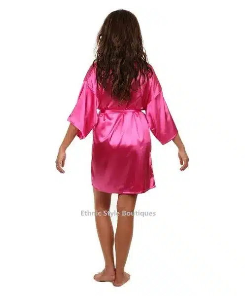 New Black Chinese Women's Faux Silk Robe Bath Gown Hot Sale Kimono Yukata Bathrobe Solid Color Sleepwear S M L XL XXL NB032 4