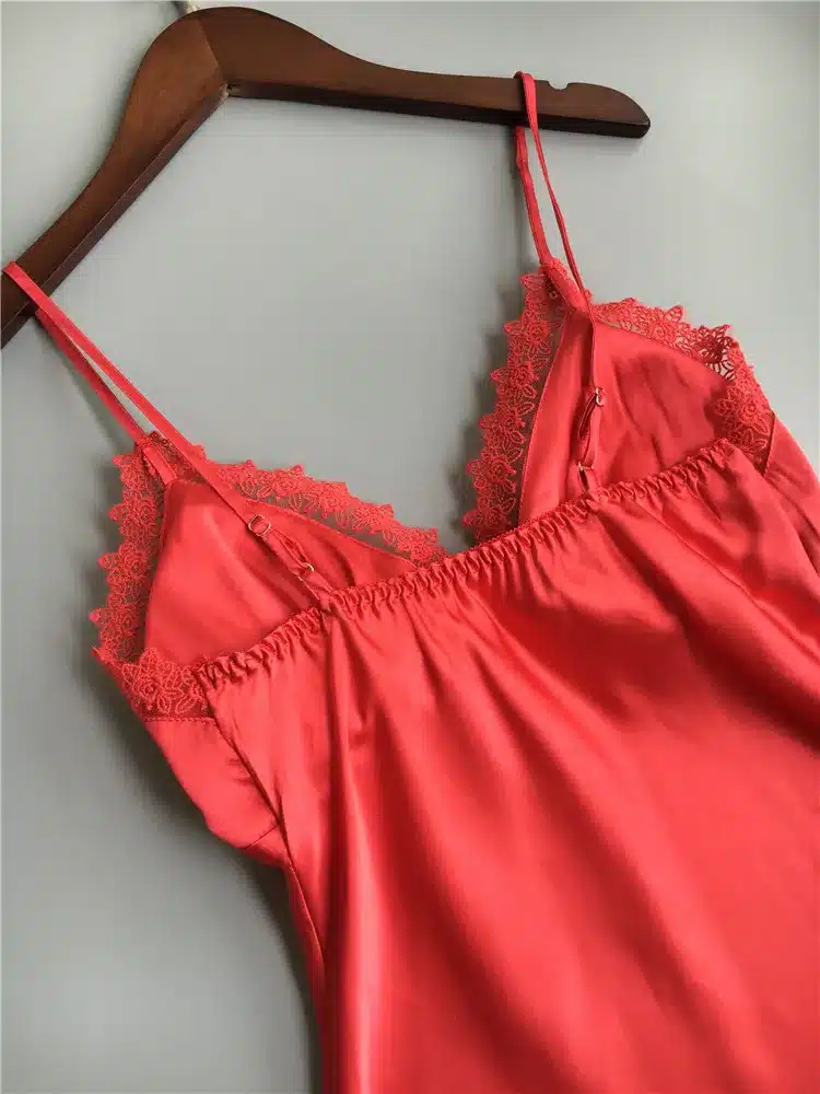 QWEEK Cotton Two Piece Set Women Sleepwear Silk Pajamas Sexy Chest Pad Nightwear Women 2017 Summer Lace Homewear Women Lingerie 19