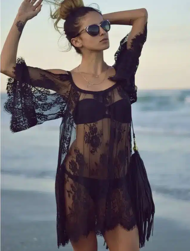 Black white off shoulder lace Nightgown Women Sexy Spaghetti Strap Patchwork Lingerie Dress Lace Sleepwear Sleepshirts Size S-XL 14